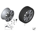 Osłona piasty z chromowaną krawędzią kołpaczek MINI F54 F55 F56 F57 F60 - 36136857149