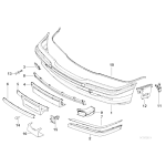 Mocowanie zderzaka przód lewe BMW E38 725tds 728i 730i 730d 735i 740d 740i 750i - 51118125307