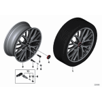 Osłona piasty kołpaczek MINI F54 F55 F56 F57 F60 JCW Cooper One - 36106861092