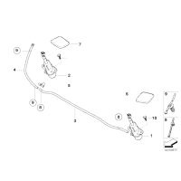 Dysza spryskiwacza lewa BMW X5 E70 E70N 3,0d 3,0i 3,0sd 3,5d 4,8i M 50iX 40dX 40iX 35dX 35iX 30dX - 61677173851