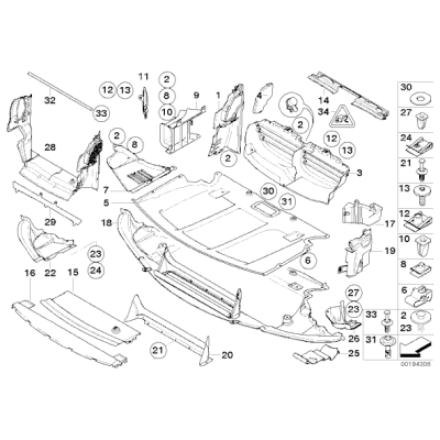 Osłona silnika przednia BMW E60 E61 520 523 525 530 535 540 550 - 51717033761