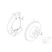 Osłona tarczy hamulcowej przód prawa BMW E60 E61 520 523 525 530 535 540 545 550 M5 - 34116767648