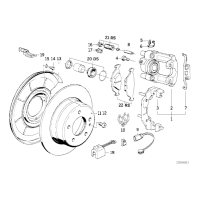 Zestaw naprawczy zacisku ham. tył BMW E30 E28 - 34211153194