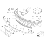Listwa zderzaka przód prawa BMW E36 316i 318i 318is 318tds 320i 323i 325i 325tds 328i M3 - 51118146318