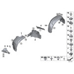 Osłona nadkole przód tylna lewa BMW F15 F85 X5 25d 30d 35d 35i 40d 40e 50i 50d - 51717291197