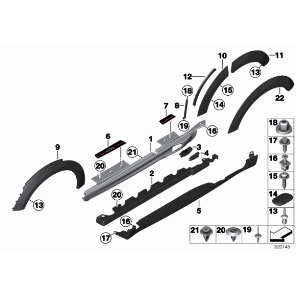 Osłona nadkola tył prawa BMW R61 Cooper - 51779808944