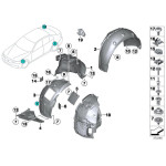 Osłona nadkola dolna przód prawa BMW F32 F33 F36 418 420 425 428 430 435 440 - 51718054552