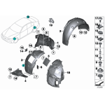 Osłona nadkola dolna przód prawa BMW F32 F33 F36 418 420 425 428 430 435 440 - 51718054552