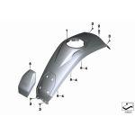 Osłona na zbiornik czarna BMW K50 R1200 R1250 GS - 46638533681