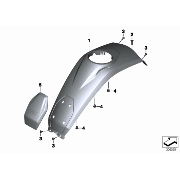 Osłona na zbiornik czarna BMW K50 R1200 R1250 GS - 46638533681