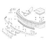 Kratka atrapa zderzaka BMW E36 318i 318is 320i 325i 318tds 323i 325tds 325i 328i - 51118165145