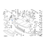 Osłona kanału powietrza dolna prawa BMW E60 E61 520 523 525 530 545 550 - 51717896608