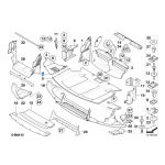 Osłona kanału powietrza dolna lewa BMW E60 E61 520 523 525 530 545 550 - 51717896607