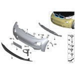 Osłona halogenu zderzaka przód lewa BMW i3 I01 - 51117296825