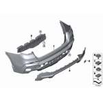 Osłona haka holowniczego środkowa dolna BMW F26 X4 20dX 20iX 28iX 30dX 35iX M40iX - 51128057008