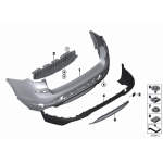 Osłona haka holowniczego środkowa dolna BMW F25 F26 X3 X4 - 51127338781