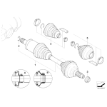 Osłona przegubu BMW E46 325xi 330xi 330xd X5 3,0 4,4 4,6 4,8 - 31607507402