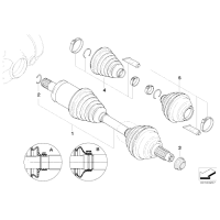 Osłona przegubu BMW E46 325xi 330xi 330xd X5 3,0 4,4 4,6 4,8 - 31607507402