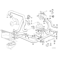 Wąż chłodnicy BMW E30 E34 320i 325i 325ix 325e 520i 525i M20 - 13541719966