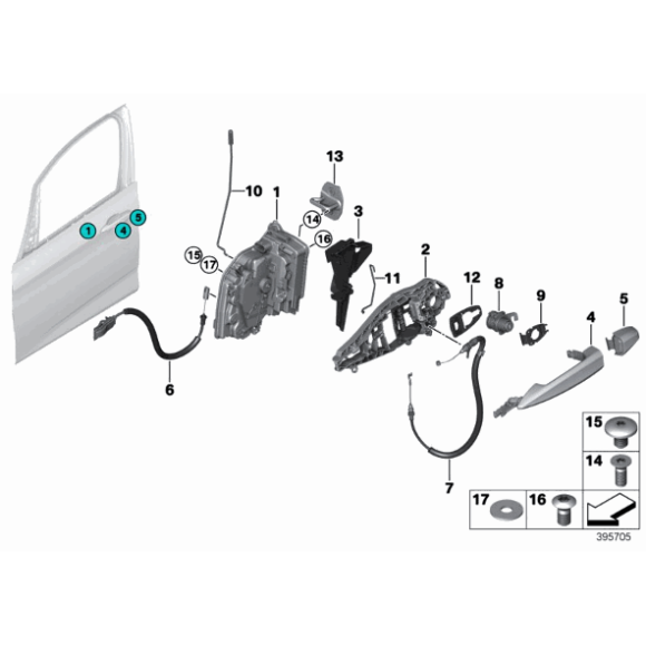 Osłona gruntowana prawa BMW F15 F16 F39 F45 F46 F48 F85 F86 - 51217396544