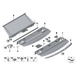 Osłona głośnika tył lewa BMW F30 F80 316 318 320 328 330 335 340 - 51467314779
