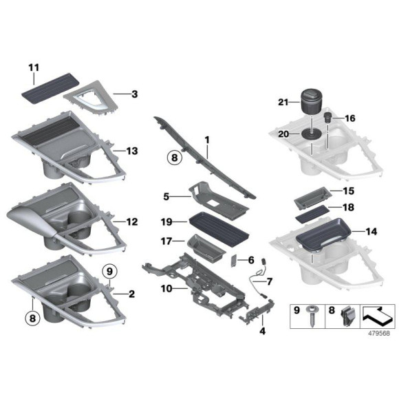 51169234131 Osłona gałki przełącznika zmiany biegów BMW F30 F31 F32 F33 F34 F36 - 51169234131 - Części oryginalne BMW Łódź | Sklep internetowy BMW