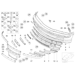 Listwa zderzaka przód prawa BMW E46 316 318 320 323 325 330 prod do 09.2001r. - 51118195290