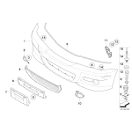 Mocowanie zderzaka prawe BMW E46 316 318 320 323 325 328 330 M3 - 51118195296