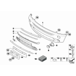 Osłona chromowana św. przeciwmgielnego prawa MINI R50 R52 Cooper One 1,4i 1,6i - 51117127942