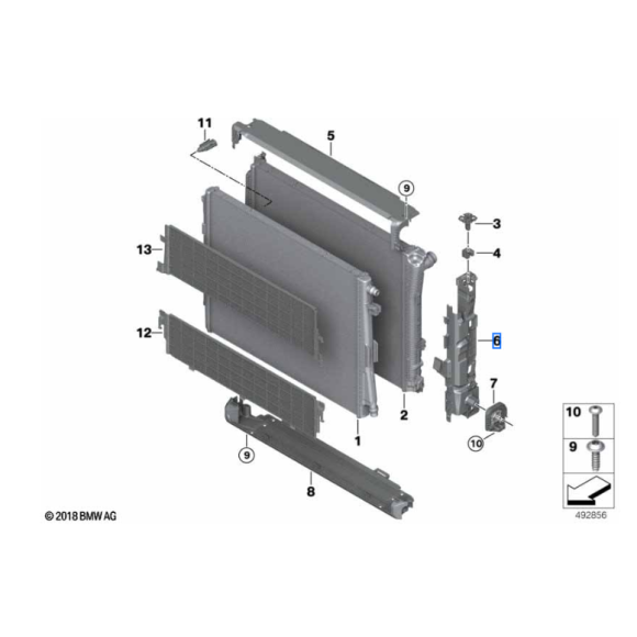 Osłona chłodnicy prawa BMW G20 G21 G29 318d 320i 330d 330iX 340i Z4 - 17118666839