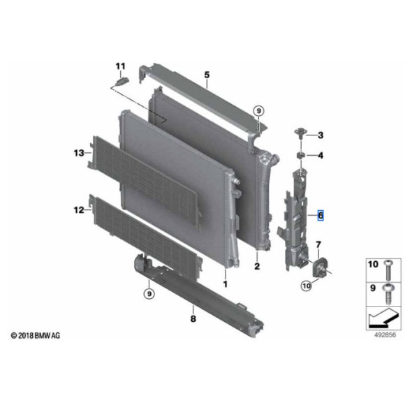 Osłona chłodnicy lewa BMW G20 G21 G29 Z4 318 320 330 340 M - 17118666840