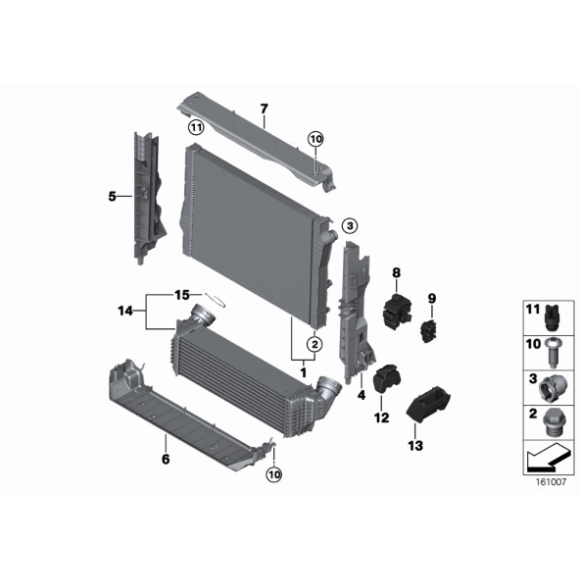 17117646138 Osłona chłodnicy dolna BMW F15 F16 X5 X6 25dX 28iX 30dX 35dX 35iX 40dX - 17117646138 - Części oryginalne BMW Łódź | Sklep internetowy BMW