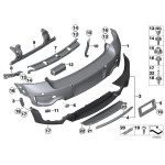 Nit zderzaka BMW E46 E81 E82 E83 X3 E87 E88 E90 E91 MINI R55 R60 R61 - 51118222901