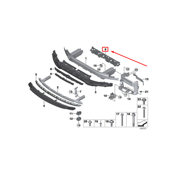 Osłona belki poprzecznej BMW G15 G16 840dX 840i 840iX M840iX  - 51747359810