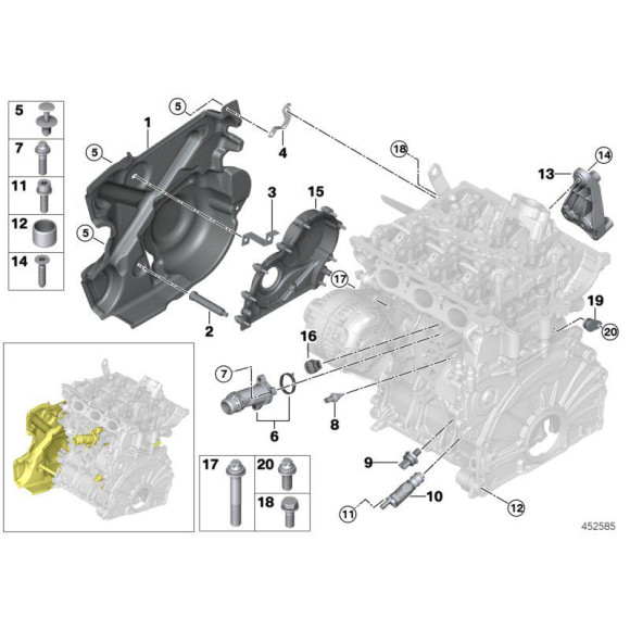 11148514325 Osłona akustyczna komory silnika przód BMW F39 F45 F46 F48 F54 F55 F56 F57 F60 - 11148514325 - Części oryginalne BMW Łódź | Sklep internetowy BMW