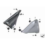 Osłona akumulatora z prawej strony BMW K50 K51 K53 K54 R1200 R1250 - 46638523156