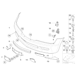 Osłona zderzaka przód prawa BMW Z3 Roadster - 51118398012