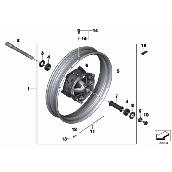 36318534835 Łożysko piasta koła przód BMW K14 K30 K50 K51 K70 K73 K75 - 36318534835 - Części oryginalne BMW Łódź | Sklep internetowy BMW