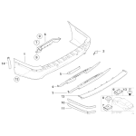 Klapka zaślepka haka holowniczego osłona BMW E39 520 525 528 530 535 540, dla zderzaka M pakiet - 51122695499 2695499