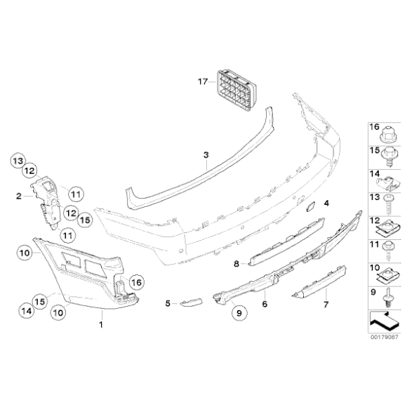 51123423778 Zaślepka ucha holowniczego tył gruntowana BMW E83 X3 1,8d 3,0d 3,0i 2,0i 2,0d 3,0sd 2,5si 3,0si - 51123423778 - Części oryginalne BMW Łódź | Sklep internetowy BMW