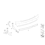 Spoiler lewy MINI R50 Cooper 1.6i 1.4i - 51126800204