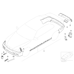 Wspornik mocowanie zderzaka tył prawy BMW E46 Limousine Touring 316 318 320 323 325 328 330 - 51127000348