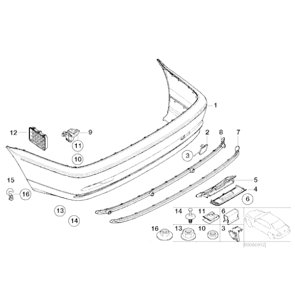 51127000362 Wspornik prawy - 51127000362 - Części oryginalne BMW Łódź | Sklep internetowy BMW