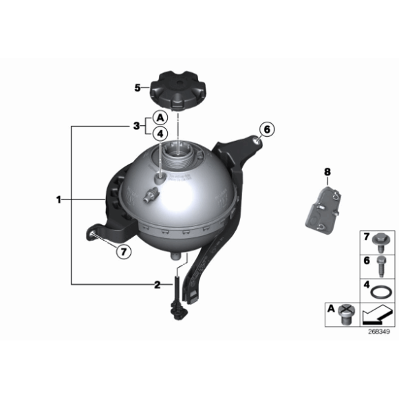 Zbiorniczek wyrównawczy BMW F10 F11 F10N F11N F07N 528i 528iX 520i N20 - 17138614293