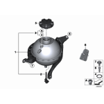 Zbiorniczek wyrównawczy BMW F10 F11 F10N F11N F07N 528i 528iX 520i N20 - 17138614293