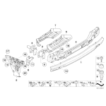 Prowadnica dolna środkowa osłona nadkola BMW E60 E61 520 523 525 528 530 535 545 550 - 51127897144