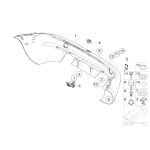 Zaczep zderzaka tył BMW E36 Z3 Roadster - 51128399166