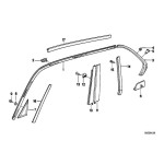 Klamra listwy zewnętrznej BMW E32 E34 E38 730 728 740 735 750 520 525 530 535 540 M5 - 51131924953