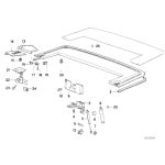 Pokrywa lewa składanego dachu BMW E30 Cabrio 318i 320i 325i M3 - 51131932869