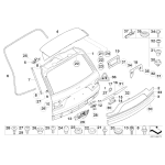 Uszczelka klapy tył BMW E83N X3 1,8d 2,0d 2,0i 2,5si 3,0i 3,0sd 3,0d 3,0si - 51133423946